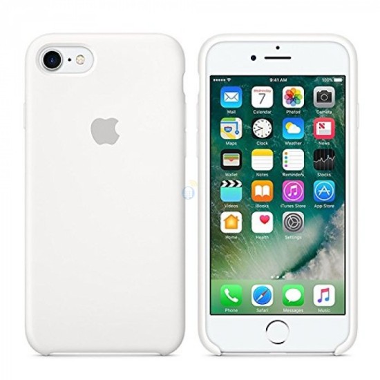 CAPA SILICONE LEATHER CASE APPLE IPHONE 7 / 8 (4.7") BRANCO